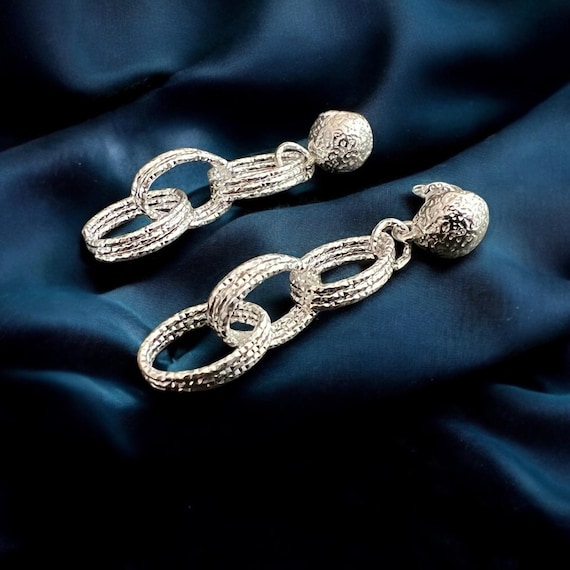Ebb and Flow Earrings Northern Lights, Long Earrings Rings Silver by ebbe und flut®