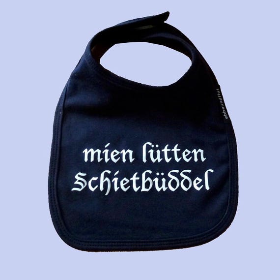 Ebb and Flow Baby Bib "mien lütten Schietbüddel", maritime bib, baby gift for birth, ebbe und flut®