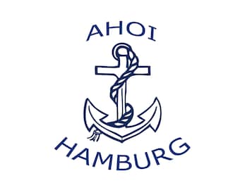 Ebbe und Flut Postkarte "Ahoi Hamburg" ebbe und flut® - Postkarte Anker, Karte Ahoi Hamburg Anker