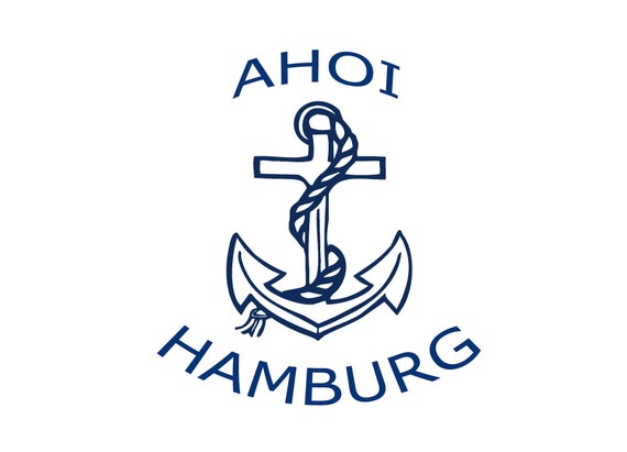 Ebb and flow postcard "Ahoy Hamburg" ebb and flow® - postcard anchor, card Ahoi Hamburg anchor