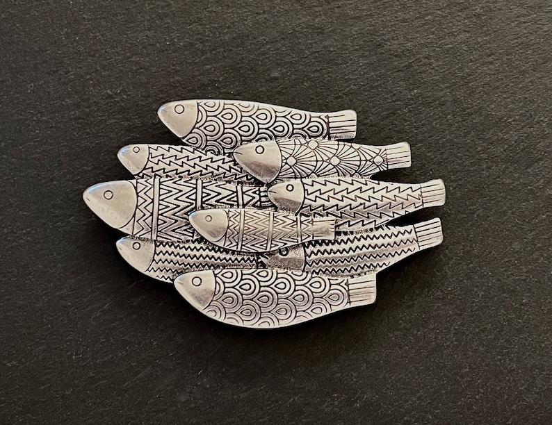 Gürtelschliesse Fisch Family Maritime Gürtelschnalle Fische für Wechselgürtel mit 4 cm Breite Ebbe und Flut Bild 1