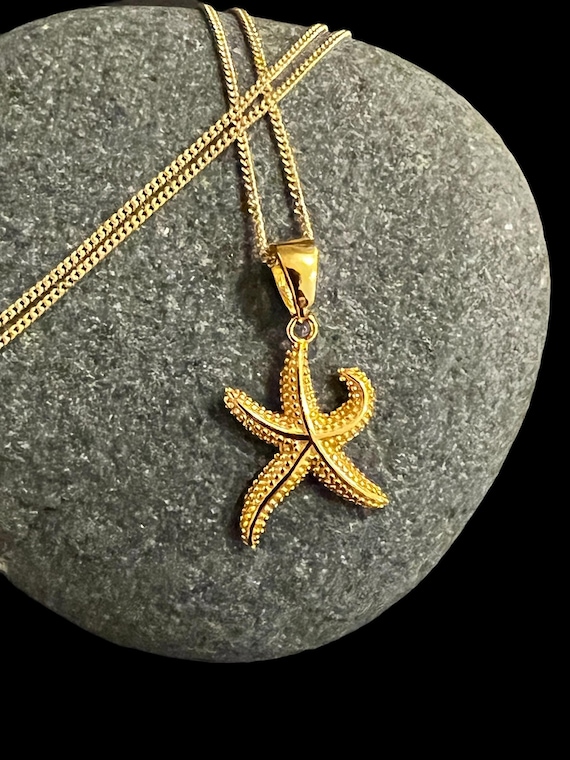 Ebb and Flow Necklace Starfish Gold Small - Necklace 60 cm length with starfish 18k gold-plated 925 Sterling Silver