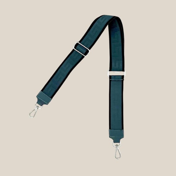 Ebb and Flow bag strap wave petrol/black - 50 mm strap shoulder strap wave in blue by ebbe und flut®