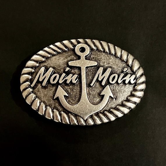 Ebb and flow belt buckle anchor Moin - Maritime belt buckle Moin for interchangeable belts with 4 cm width