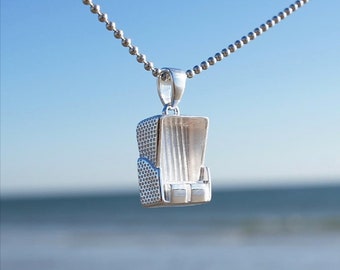 Ebb and flow necklace beach chair silver - pendant beach chair with necklace made of 925 sterling silver