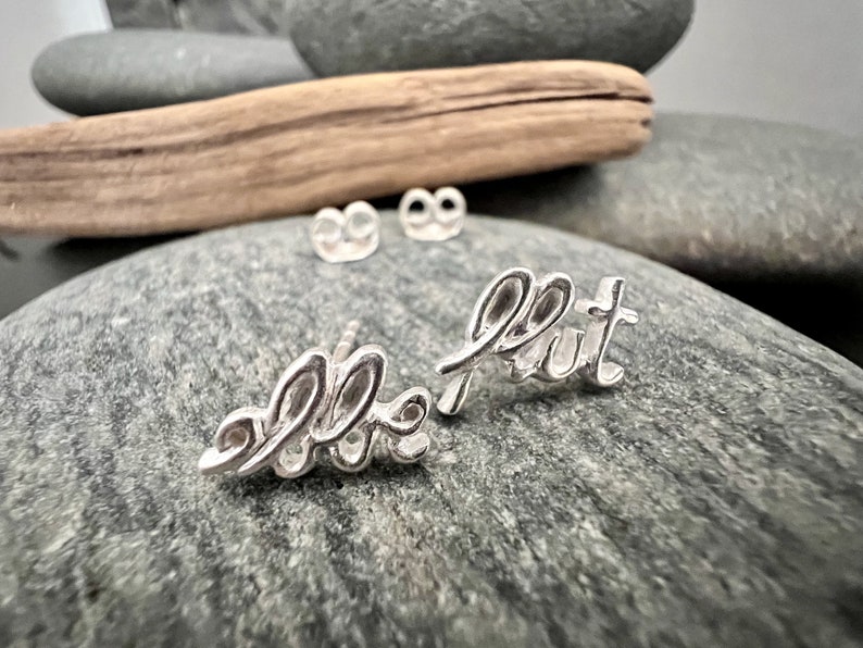 Stud earrings ebb and flow silver plated earrings ebb and flow from ebbe und flut® image 1