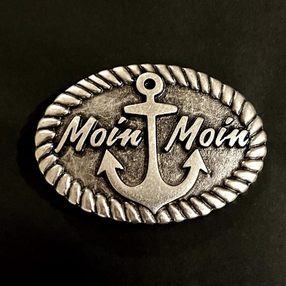 Ebb and flow belt buckle anchor Moin - Maritime belt buckle Moin for interchangeable belts with 4 cm width