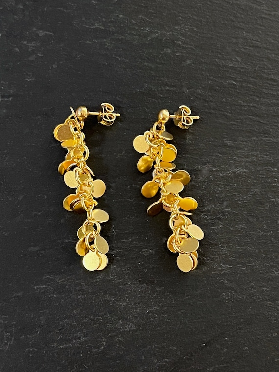 Ebb and flow ear studs Baltic Sea - 22 K gold plated