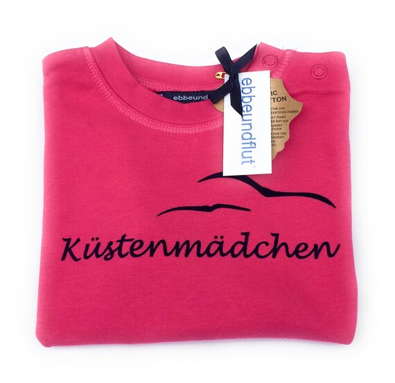 Maritime Baby Shirt "Coastal Girl" Pink-Fair-Gift to Birth, Baby, Baby Shirt Coastal Girl, Seagulls, Coast, Deer, Coastal Child