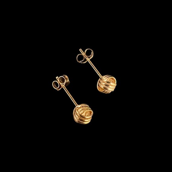 Ebb and Flow Earrings Sailor's Knot Mini Gold Plated - Sailor's Knot Earrings 925 Sterling Silver Gold Plated