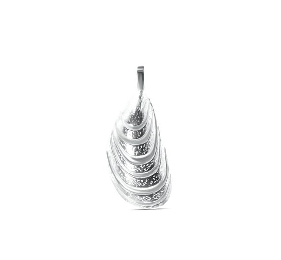 Pendant mussel mini silver - pendant small mussel 925 sterling silver ebb and flow