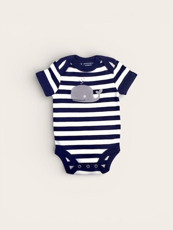Ebb and Flow Baby Bodysuit Whale, Baby Gift for Birth, Maritime Baby Bodysuit Whale, ebbe und flut®