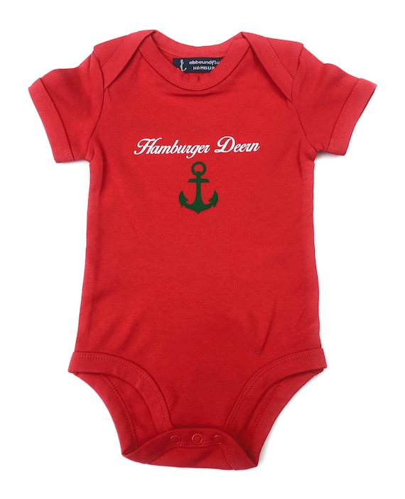 Ebb and Flow Baby Body Hamburger Deern, maritime baby gift for birth, Hamburg gift from ebbe und flut®