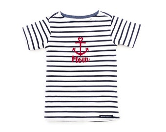 Ebbe und Flut Shirt Moin Anker, Streifenshirt maritim Anker Moin von ebbe und flut®