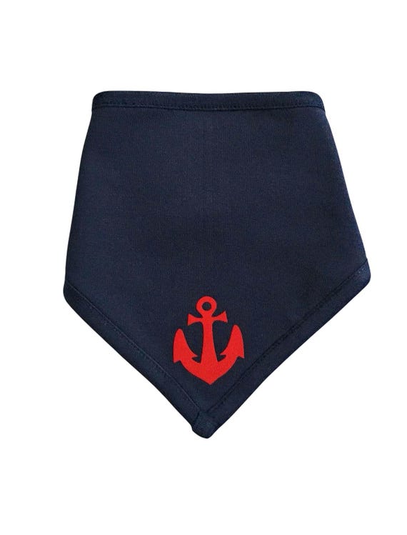 Ebb and Flow Baby Scarf Anchor Hamburg blue/red - Fair Trade & Organic - Triangle Scarf Anchor, maritime baby scarf, ebbe und flut®