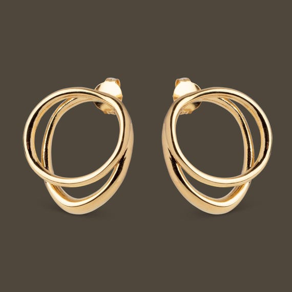 Enamel Copenhagen Ohrringe Bellu - Statement Ohrringe 925 Silber 18 K vergoldet