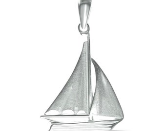 Ebb and flow pendant sailboat silver - pendant sailing ship made of 925 sterling silver