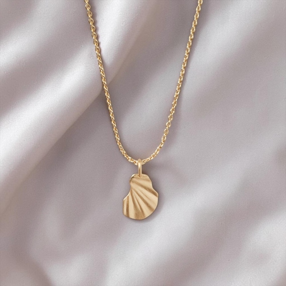 Halskette Wave - vergoldete Halskette mit Anhänger, Geschenk für Frauen