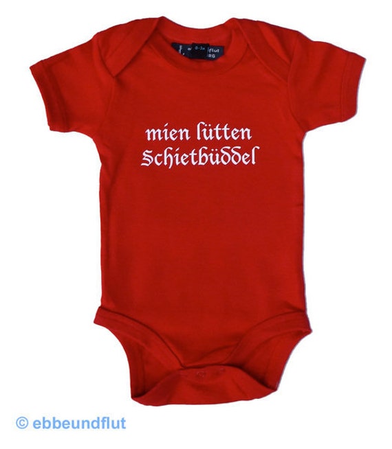 Ebb and flow baby bodysuit "mien lütten Schietbüddel", Hamburger Deern, Hamburg gift, Low German, Schietbüdel, ebbe und flut®