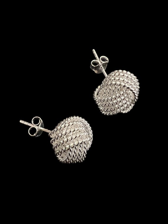 Ebb and Flow Stud Earrings Sailor's Knot Silver - Earrings Sailor's Knot 925 Sterling Silver, ebbe und flut®
