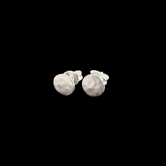 Ebb and Flow Earrings North Sea Silver Mini - Round matte silver plated - Earrings mini