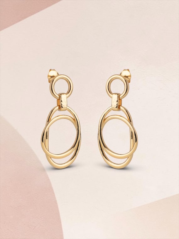 Enamel Copenhagen Ohrringe Carina - Statement Ohrringe 925 Silber 18 K vergoldet