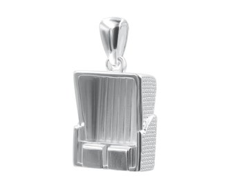 Ebb and flow pendant beach chair silver - pendant beach chair made of 925 sterling silver