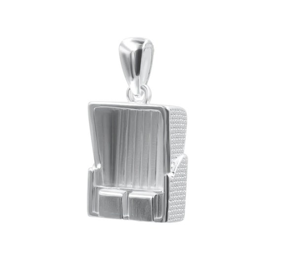 Ebb and flow pendant beach chair silver - pendant beach chair made of 925 sterling silver