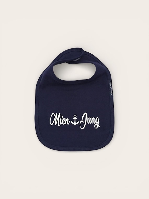 Ebb and Flow Baby Bib Mien Jung Dark Blue, Bib Anchor, Hamburger Jung, Baby Gift for Birth, ebbe und flut®
