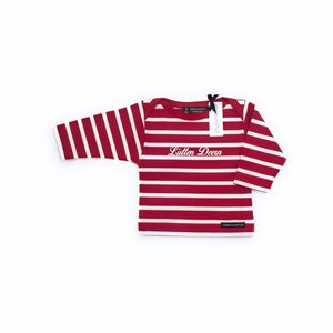Ebbe und Flut Babyshirt Lütten Deern rot weiß gestreift, Shirt maritim, Breton Shirt Baby, Baby Geschenk zur Geburt, ebbe und flut® Bild 3