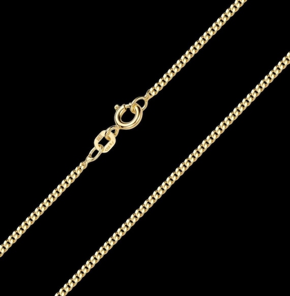 Ebb and Flow long necklace 60 cm - 17 mm curb chain made of 925 sterling silver, gold-plated and diamond-coated, ebbe und flut®