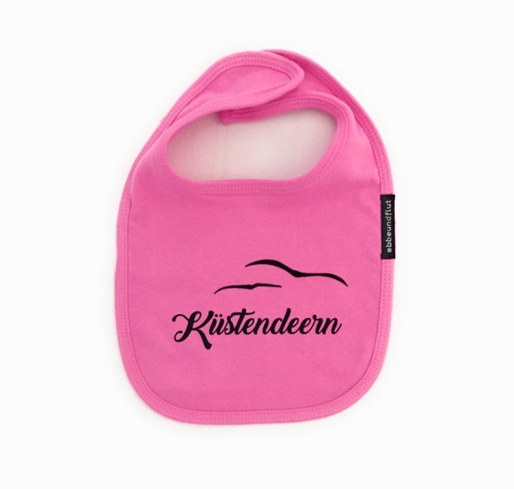 Baby Bib "Coastal Deers" Pink/Blue - Fair Trade & Organic - Sabberlatz, Bib, Hamburg Gifts, Birth Gift, Hamburger Deern