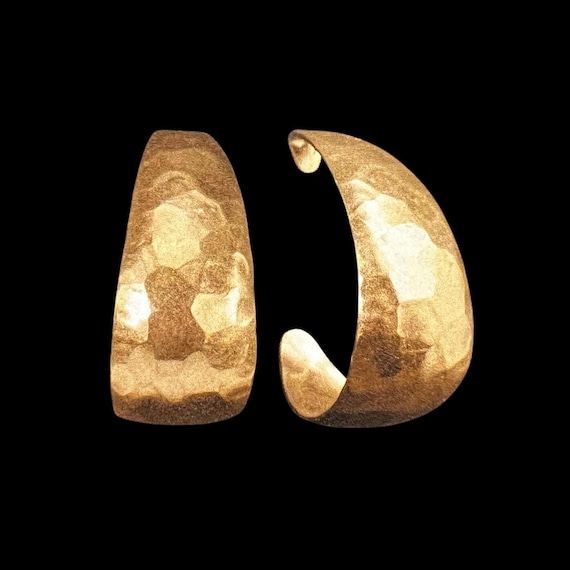 Ebb and Flow Hoop Earrings Baltic Sea 22 K matte gold-plated - Hoop Earrings Baltic Sea Gold small
