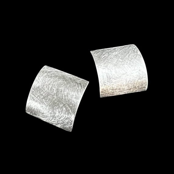 Ebb and Flow Stud Earrings Silver Half Hoop Earrings Coastal Magic - Silver Half Hoop Solid Silver - Icematt