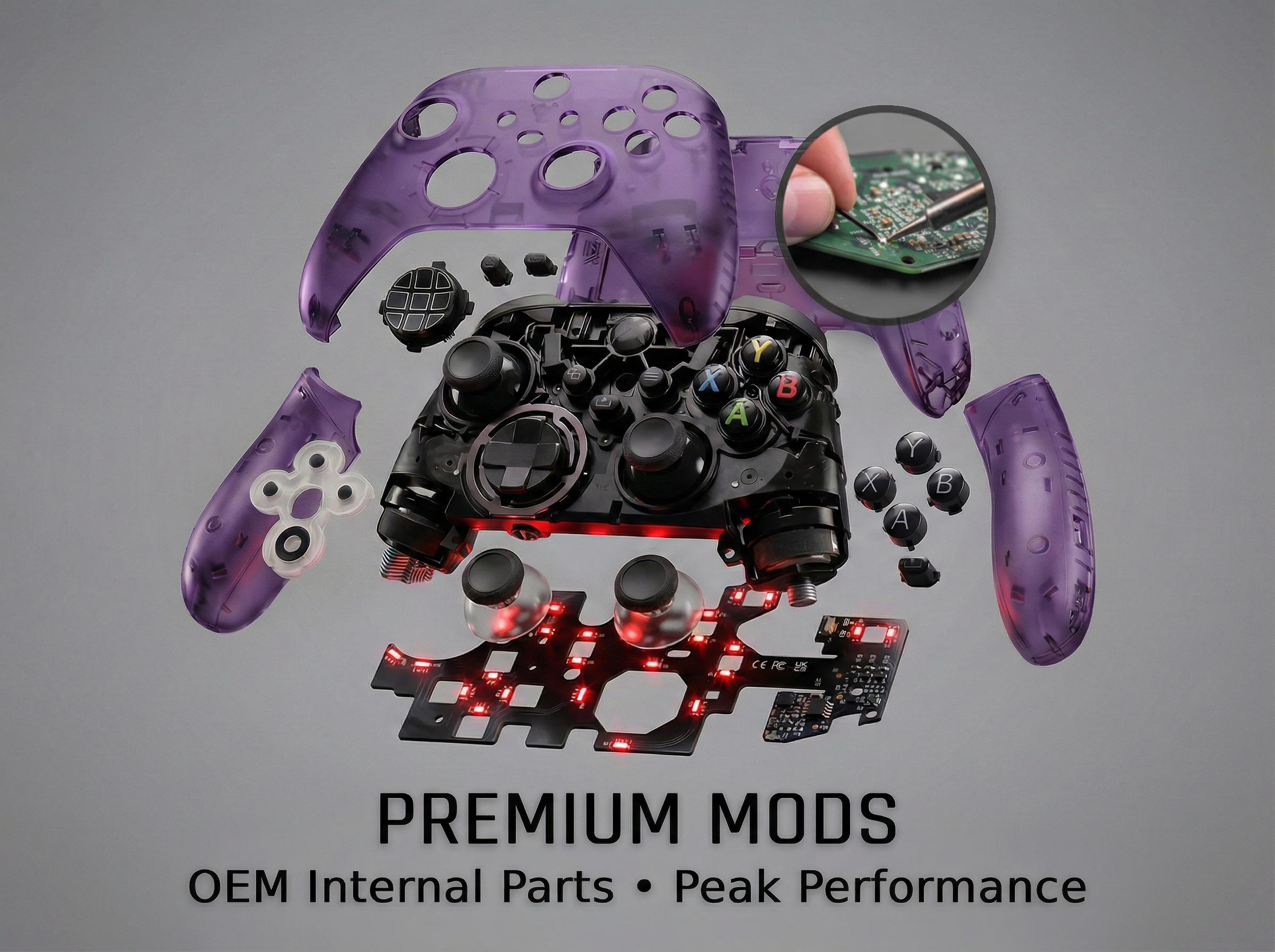 Atomic Purple Controller - Transparent Shell - 7 Colour RGB LED ...
