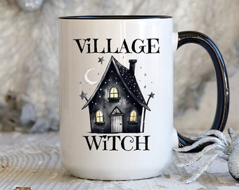 Village Witch Mug: Spooky Coffee Cup, Witchy Gift