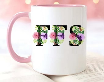 FFS Mug, For F*cks Sake Coffee Cup, FFS Cups, Watercolor Flower F*ck Mug