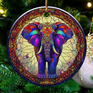 Elephant Ornament, Elephant Christmas Ornament Gift, Ornament Gifts for Elephant Lovers, Elephant Christmas Gift