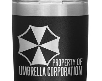 Property Of Umbrella Corporation Tumbler, Umbrella Corp Gift, Resident Evil Related Gifts Gamer Gift Tumbler Action Horror Movie 20oz 30oz
