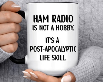 Mug radio amateur amusant : cadeau d'apprentissage de la vie post-apocalyptique