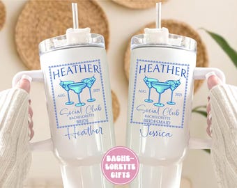 Personalized Bachelorette 40oz Tumbler: Bride To Be Social Club, Party Cup