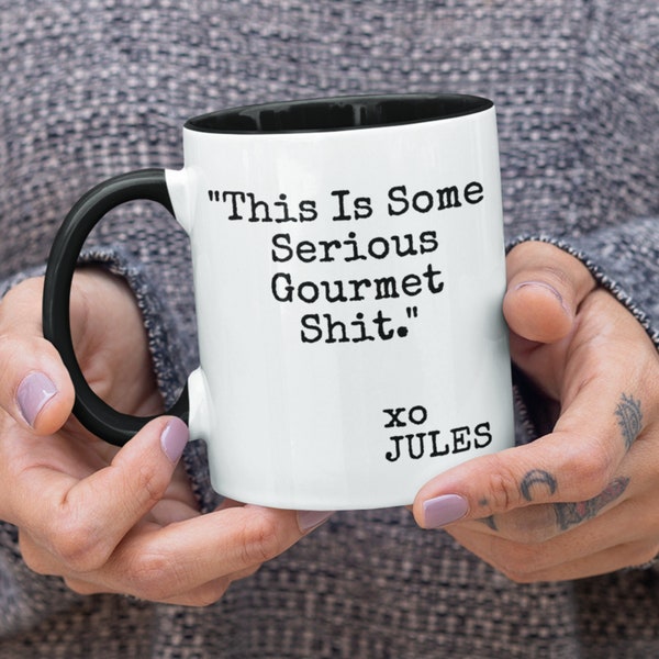 This Is Some Serious Gourmet Shit Mug, Pulp Fiction Coffee Cup, XO Jules, 90's Movies, 90's Gift Idea