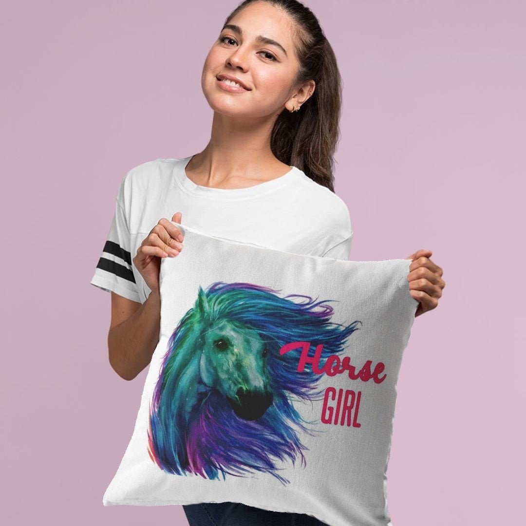 Horse Pillow Horse Gifts for Little Girls Horse Room Decor Etsy