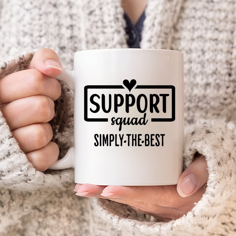 Support Squad Mug, Customer Support Gifts, School Support Staff, Support Group Gift, Support Crew Mugs, Support Teacher Coffee Cup Gift Idea