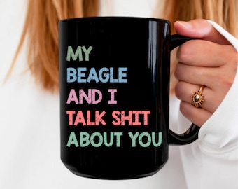 Retro Beagle Mom Coffee Mug: Funny Dog Owner Gift