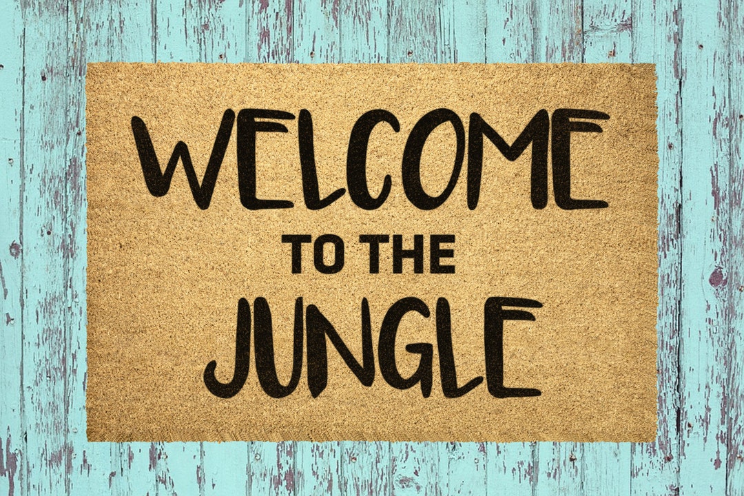 to the Jungle Doormat Rock and Roll Gift Ideas Etsy