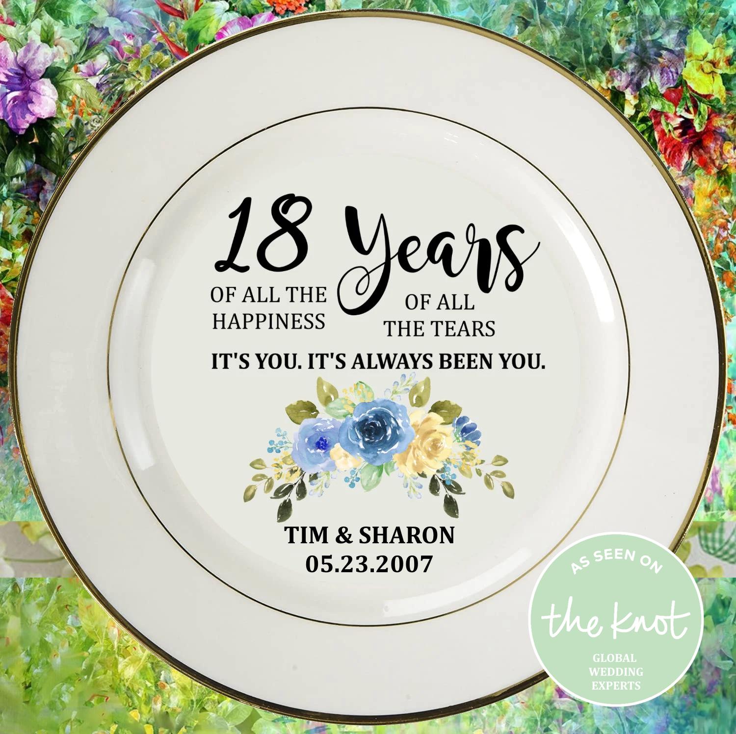 18th Anniversary, Traditional Anniversary Gifts, 18 Porcelain Blue