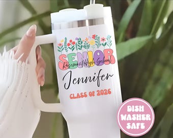 Custom Senior 2026 Tumbler, Personalized Senior Year Gift, 2026 Graduation Tumblers, Class of 2026, Back to School for Senior, Senior Night