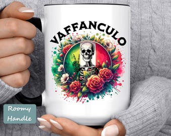 Vaffanculo Coffee Mug, Funny Italian Mug, Swear Cup Gifts, Sarcastic Italy Mugs, Italian Humor, Nonno Gift, Italiano Profanity, Sarcasm