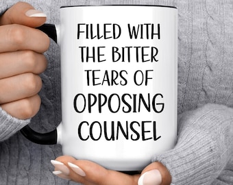 Lawyer Gift Ideas, Bitter Tears of Opposing Counsel Mug, Law-Themed Gifts